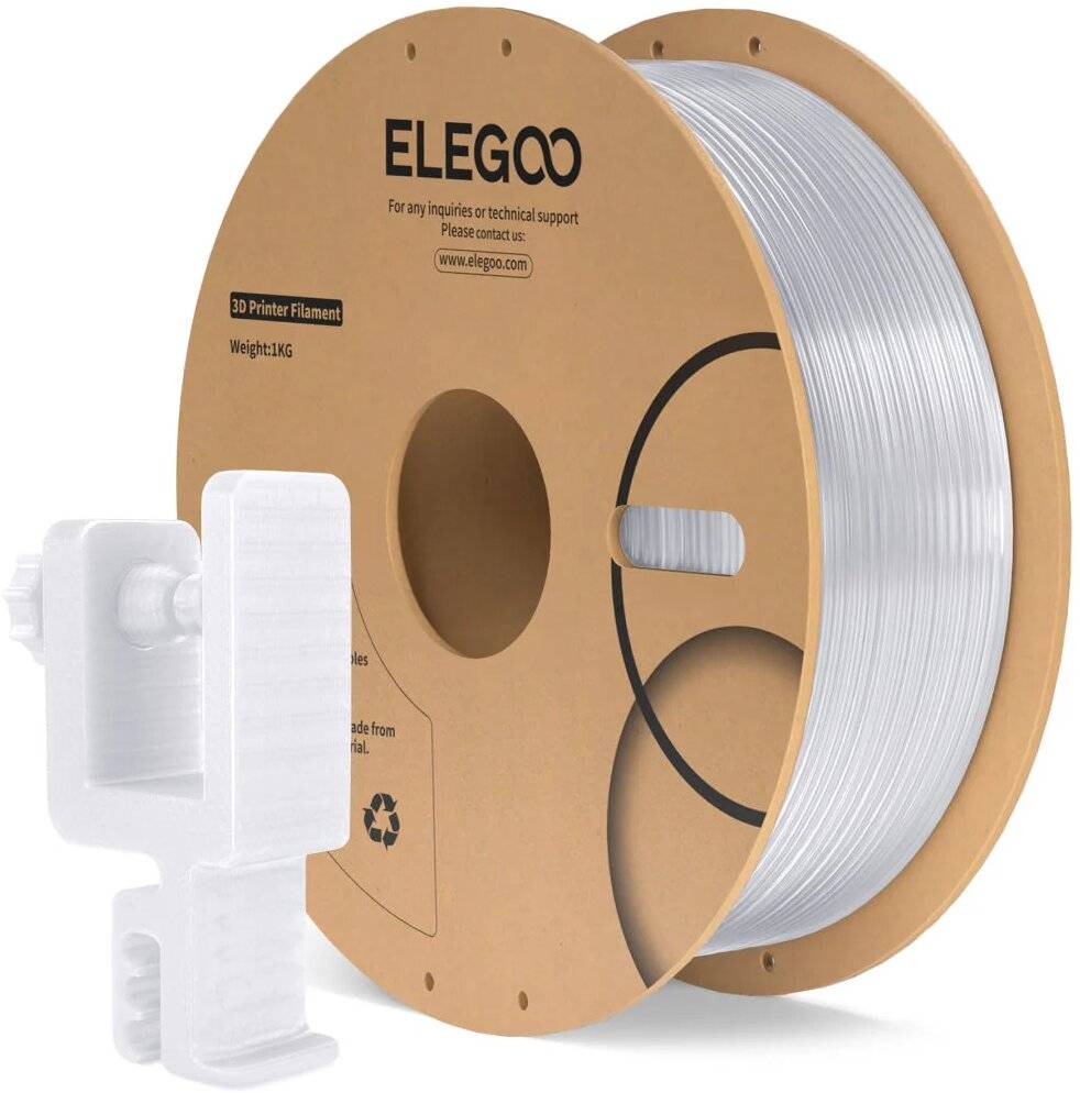 Elegoo PC Filament Transparent, 1,75 mm, 1000 g, hitzebeständig bis 107 °C