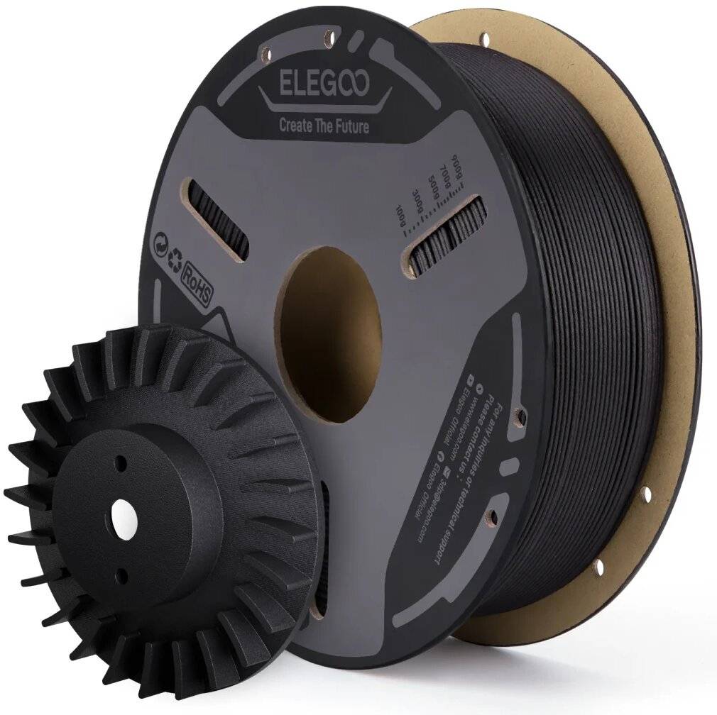 Elegoo PAHT-CF Carbon Fiber Filament, 1.75 mm, 1000 g, Schwarz