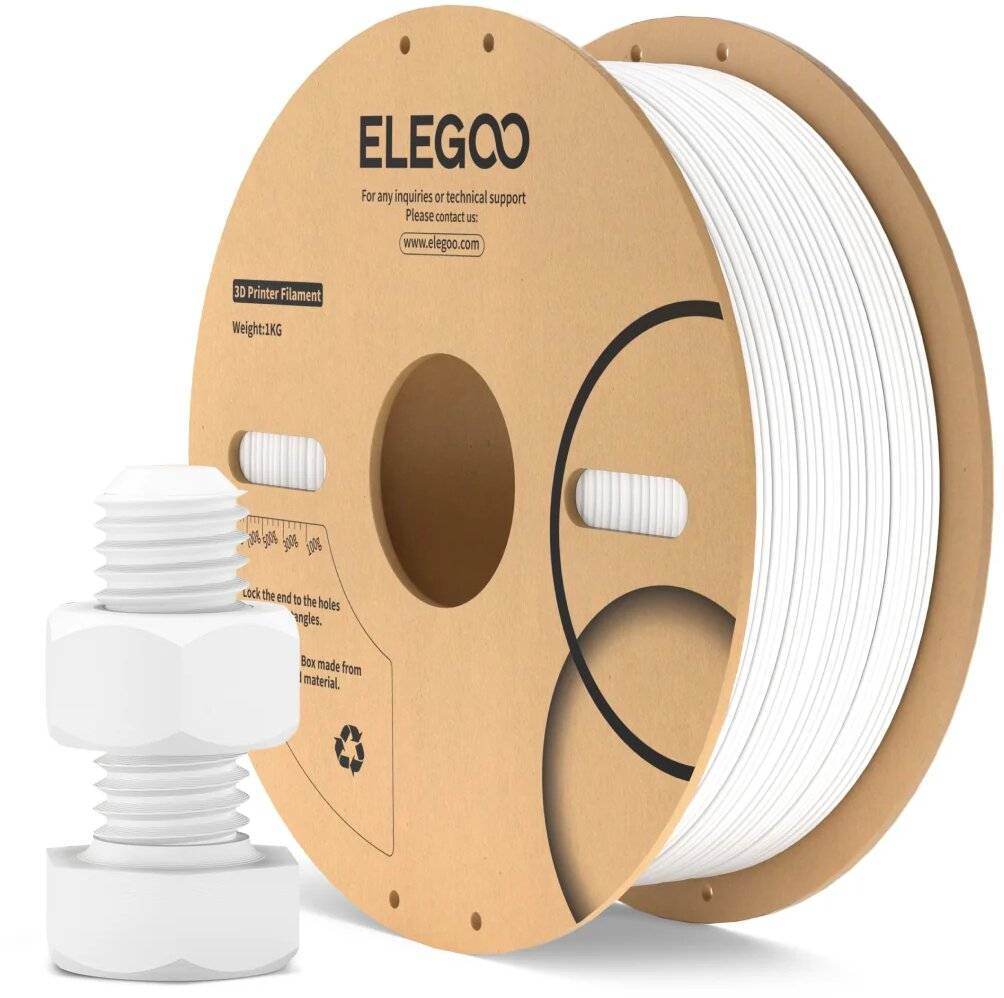 Elegoo ABS Filament, Weiß, 1.75 mm, 1000 g Spule