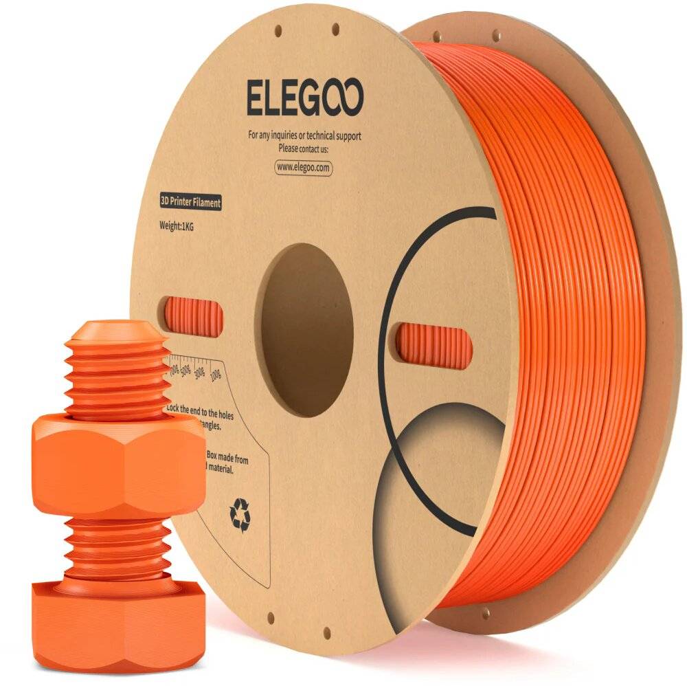 Elegoo ABS Filament, 1.75 mm, 1000 g, Orange, hohe Zähigkeit & Schlagfestigkeit