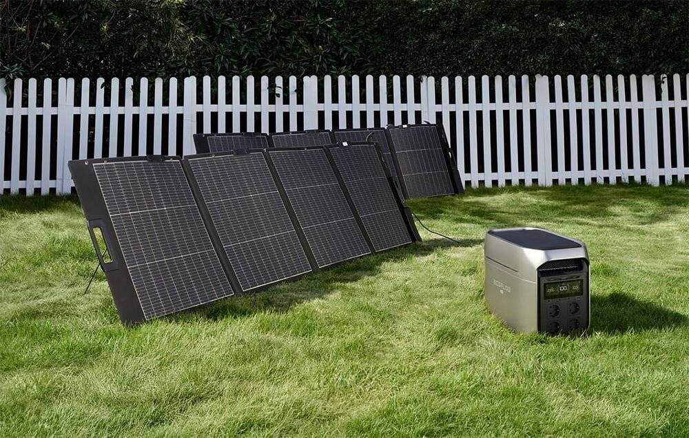 EcoFlow 220W bifaziales Solarpanel, TOPCon-Zellen, IP68, faltbar, XT60-Anschluss