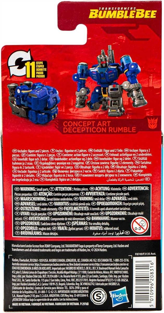 Transformers Series Bumblebee Concept Art Decepticon Rumble Action-Figur 8+