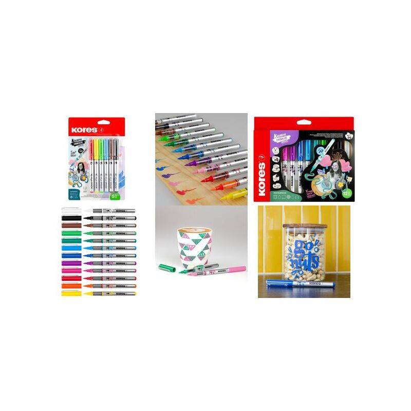 Kores Kreative Acrylmarker Acrylic, 6er Blister