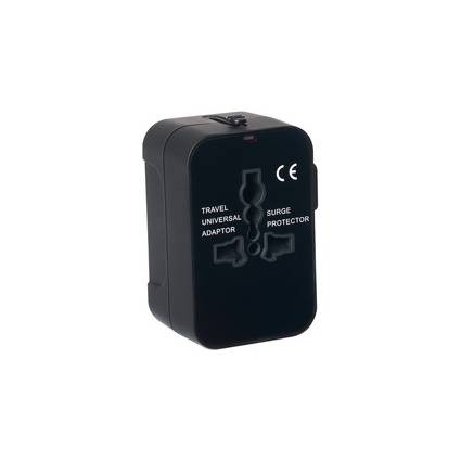 pavo Universal-Reisestecker (US/AU/EU/UK), schwarz