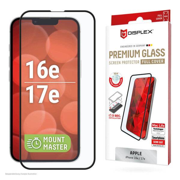 DISPLEX Premium Glass MountMaster Apple iPhone 16e / 17e