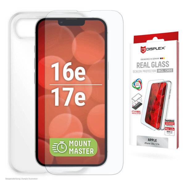 DISPLEX Real Glass MountMaster + Case iPhone 16e / 17e