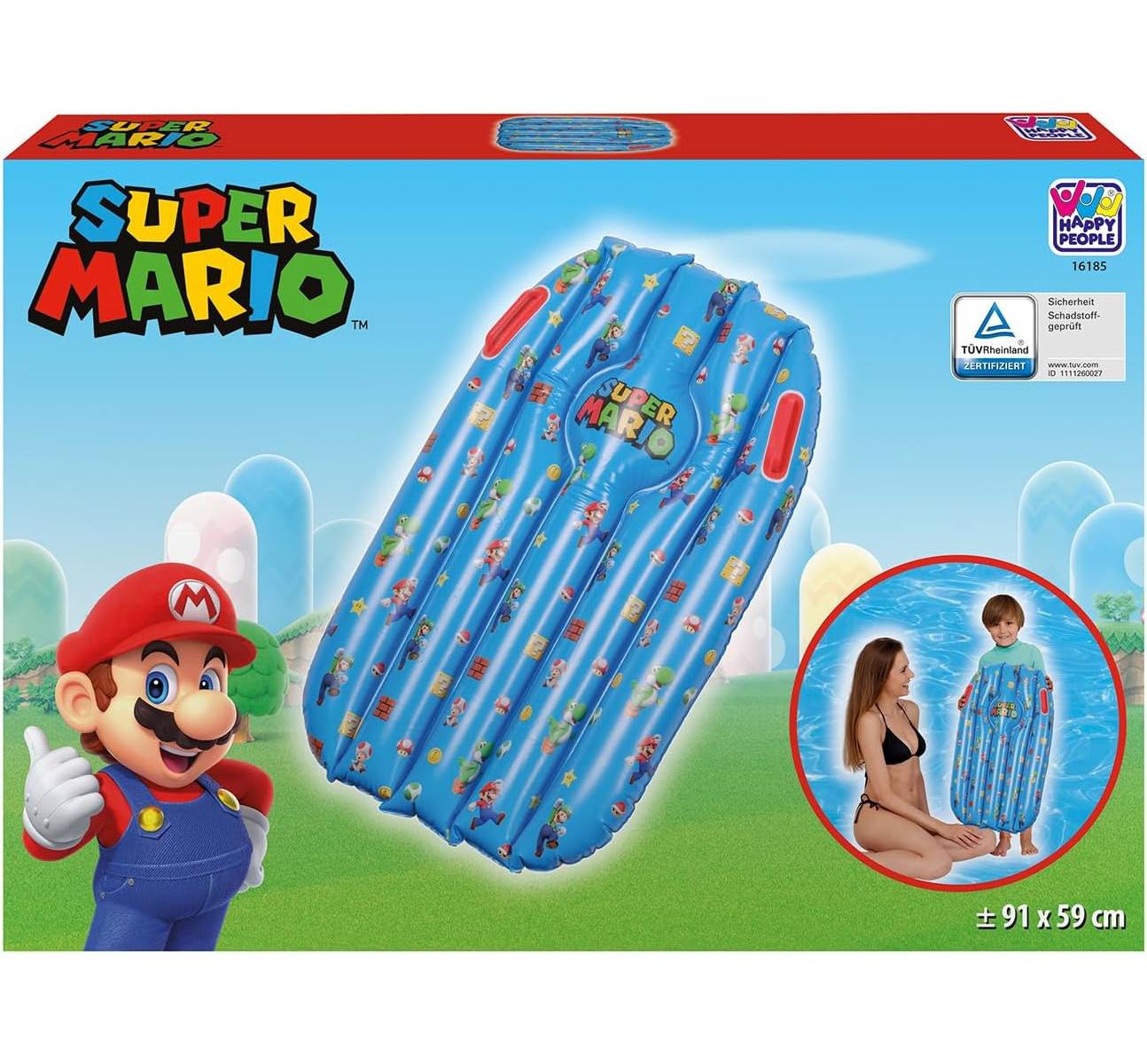Floater Super Mario Happy People 91cm mit Handgriffen Luftmatratze Matratze Pool