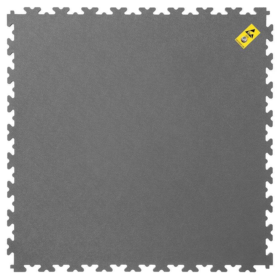 ESD-Erdungsfliese, X-Lock, grau, 497 x 497 x 7 mm, 1 Stück