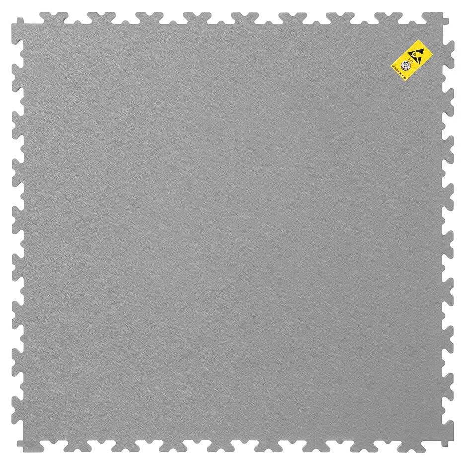 ESD-Erdungsfliese, X-Lock, hellgrau, 497 x 497 x 7 mm, 1 Stück