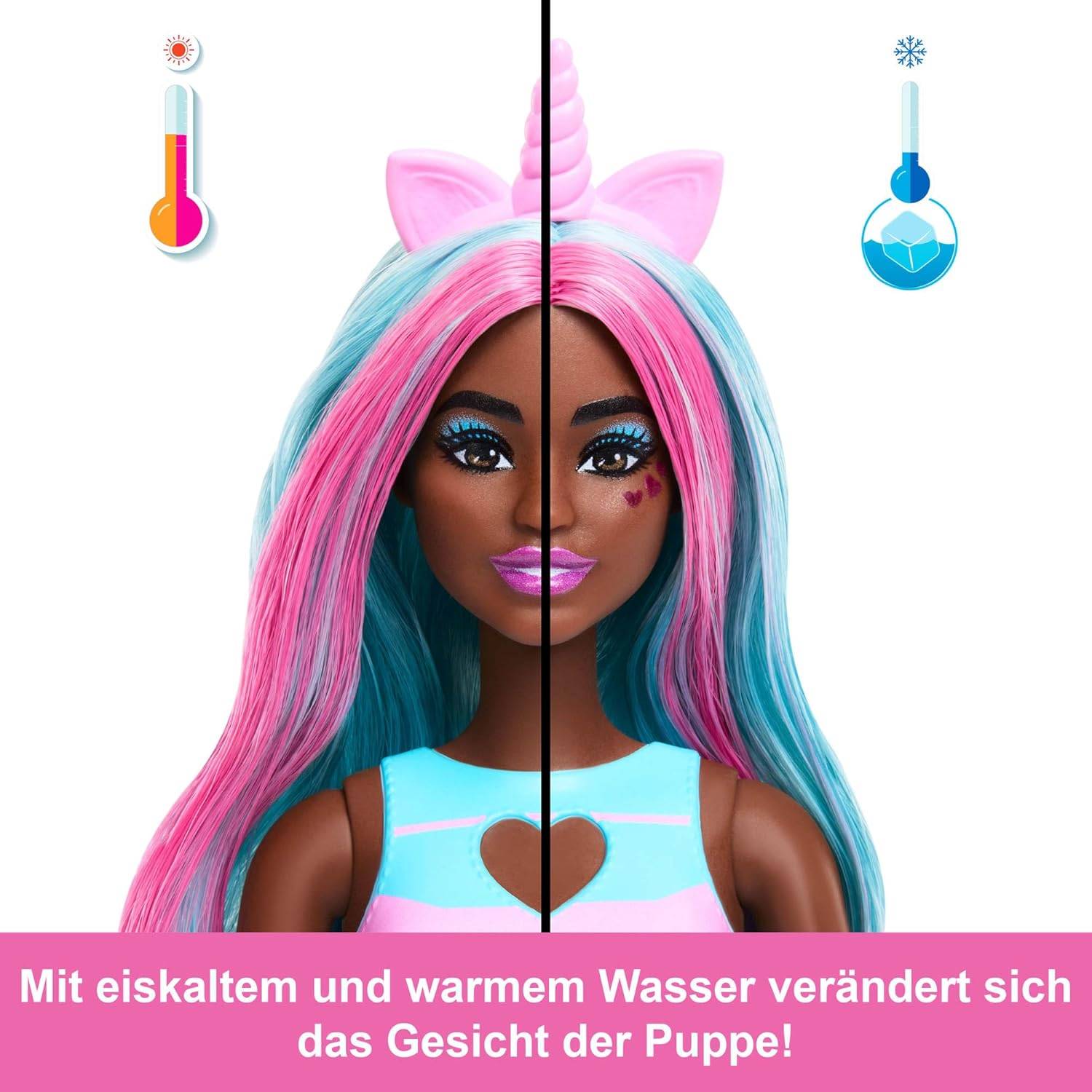 Barbie Pop Reveal Set Puppe + Accessoires Shakes-Serie duftend Einhorn JCN86 3+