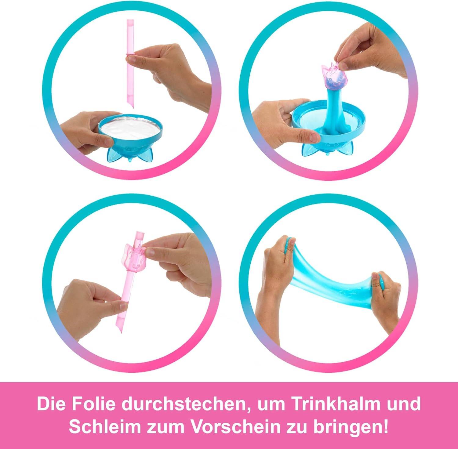 Barbie Pop Reveal Set Puppe + Accessoires Shakes-Serie duftend Einhorn JCN86 3+