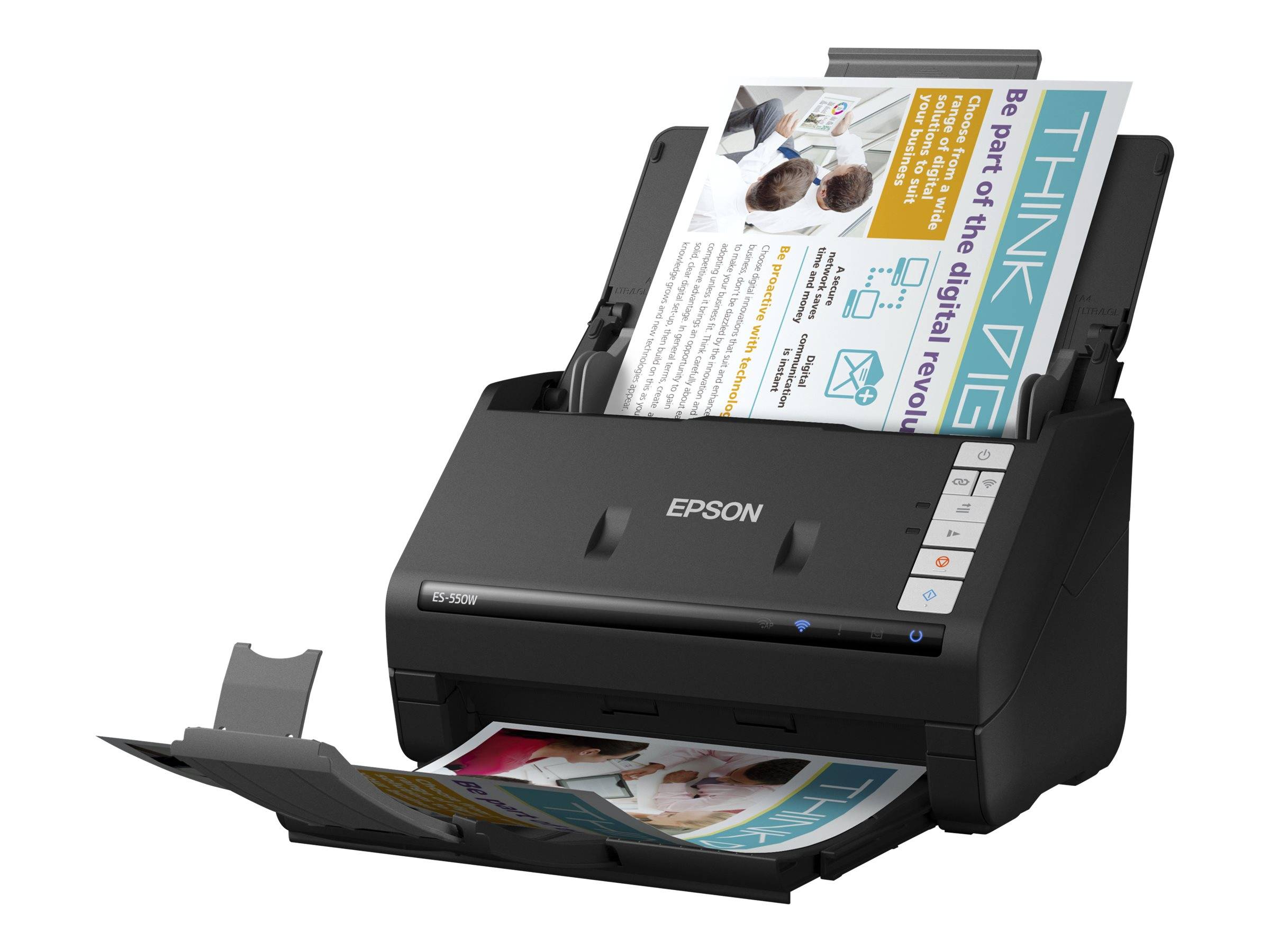 Epson WorkForce ES-550W, 215,9 x 6069 mm, 600 x 600 DPI, 30 Bit, 24 Bit, 8 Bit, ADF-Scanner