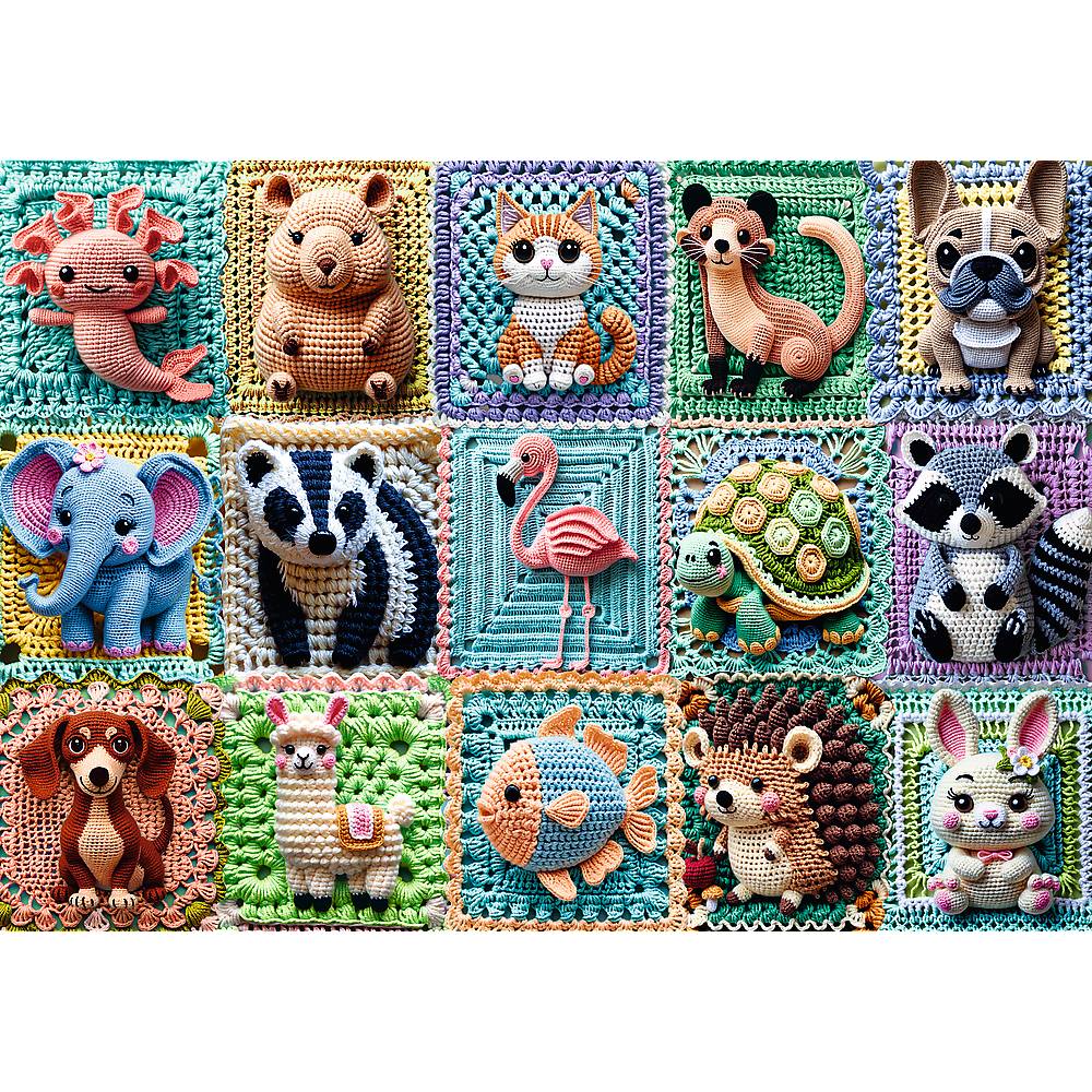 Trefl, Häkeltiere, 1000 Teile Premium Plus Puzzle