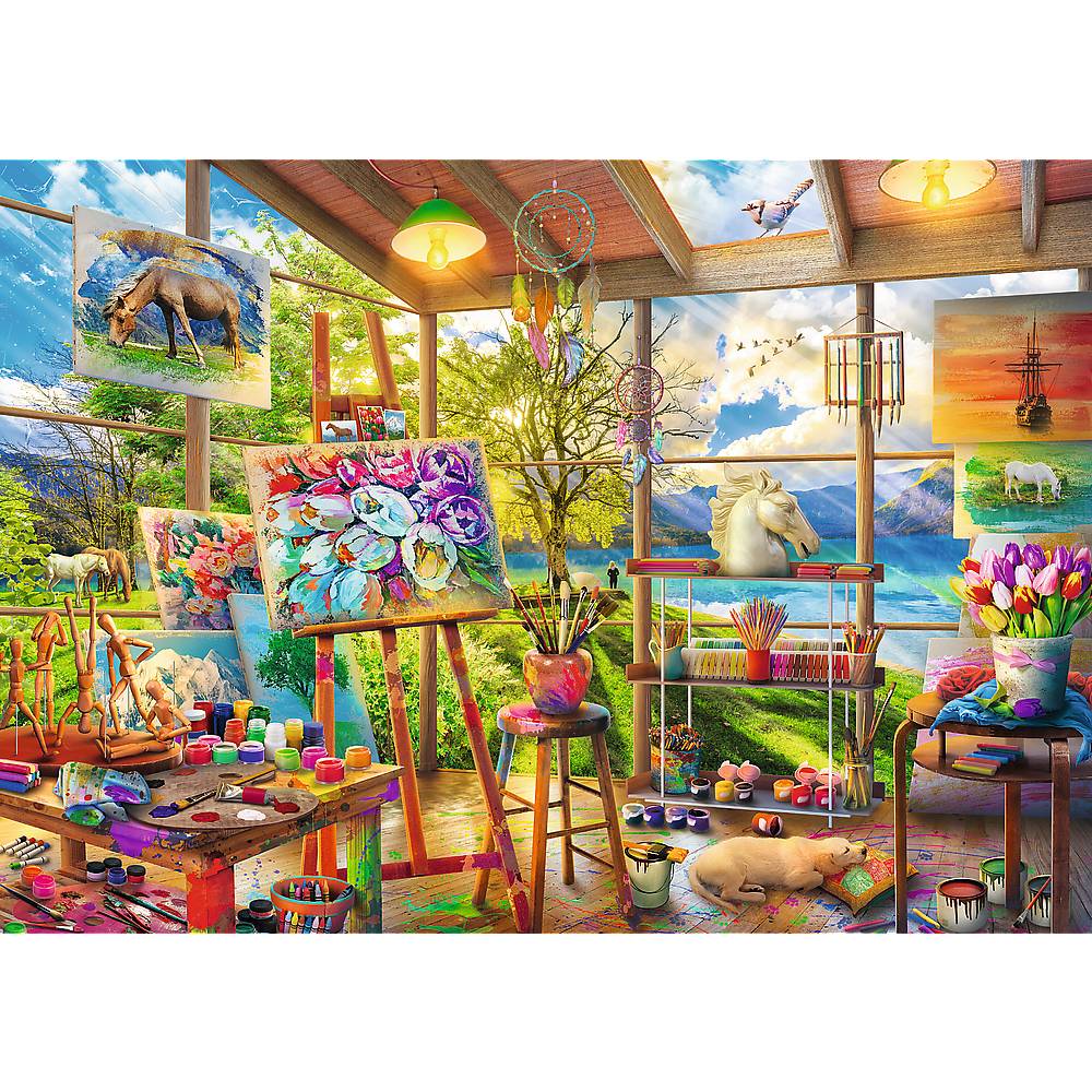 Trefl, Katzen / Malerei, 2x500 Teile Puzzle