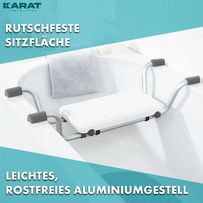 KARAT Badewannensitz Levi - Ergonomische Sitzfläche - Langlebig & Pflegeleicht - Belastbar bis 150 kg