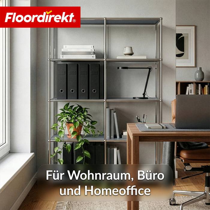 FLOORDIREKT Metallregal Concept Epure MK-15 - Offenes Sideboard & Ablageregal - 5 Ablageflächen - Grau