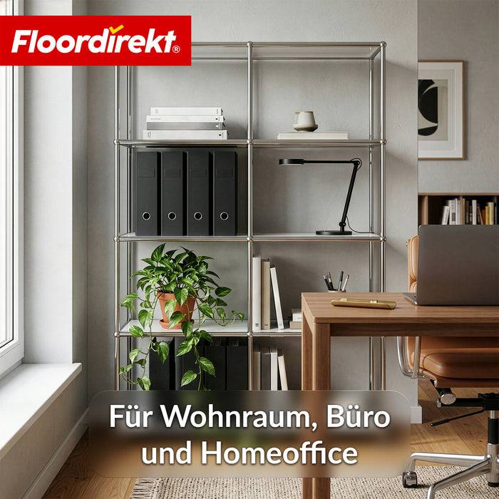 FLOORDIREKT Metallregal Concept Epure MK-15 - Offenes Sideboard & Ablageregal - 5 Ablageflächen - Weiß