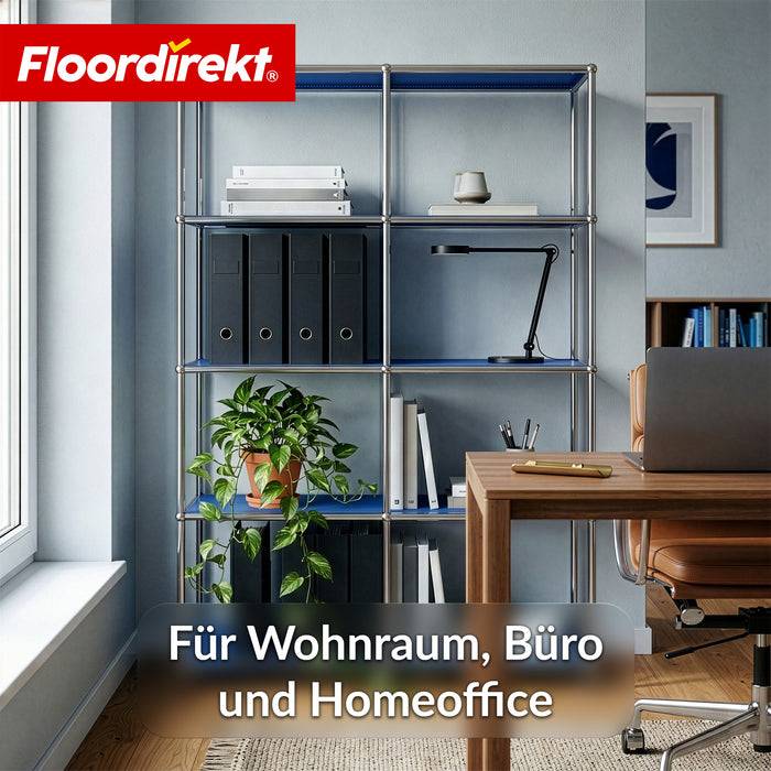 FLOORDIREKT Metallregal Concept Epure MK-15 - Offenes Sideboard & Ablageregal - 5 Ablageflächen - Blau