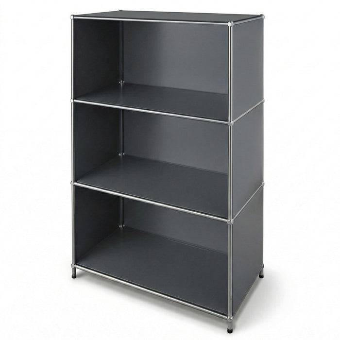 FLOORDIREKT Metallregal Concept Epure MK-030 - Offenes Sideboard & Ablageregal - 4 Ablageflächen - Grau