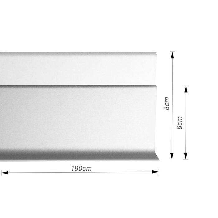FLOORDIREKT Sockelleiste Aluminium KWS 606 - Moderne Wandabdeckung - 100 % hochwertiges Aluminium - 60 mm - 190 cm
