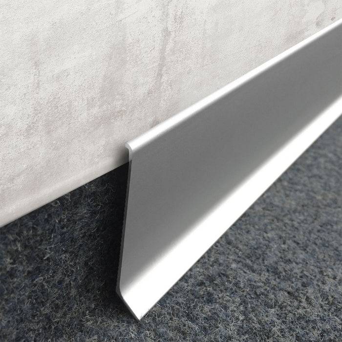 FLOORDIREKT Sockelleiste Aluminium KWS 606 - Moderne Wandabdeckung - 100 % hochwertiges Aluminium - 60 mm - 190 cm