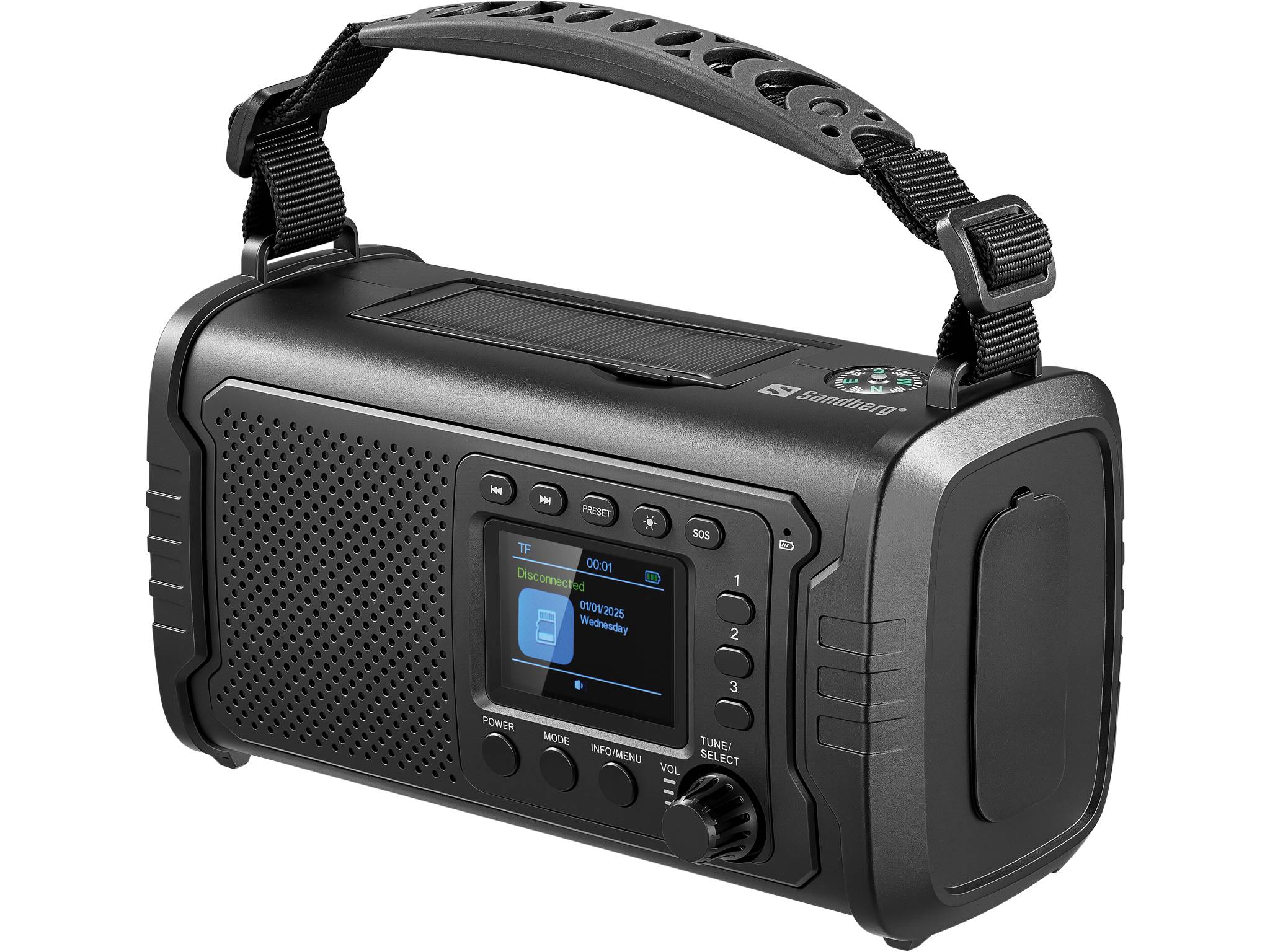Sandberg 421-38, Tragbar, Analog & Digital, DAB+, FM, 87,5 - 108 MHz, 174 - 240 MHz, 3 W