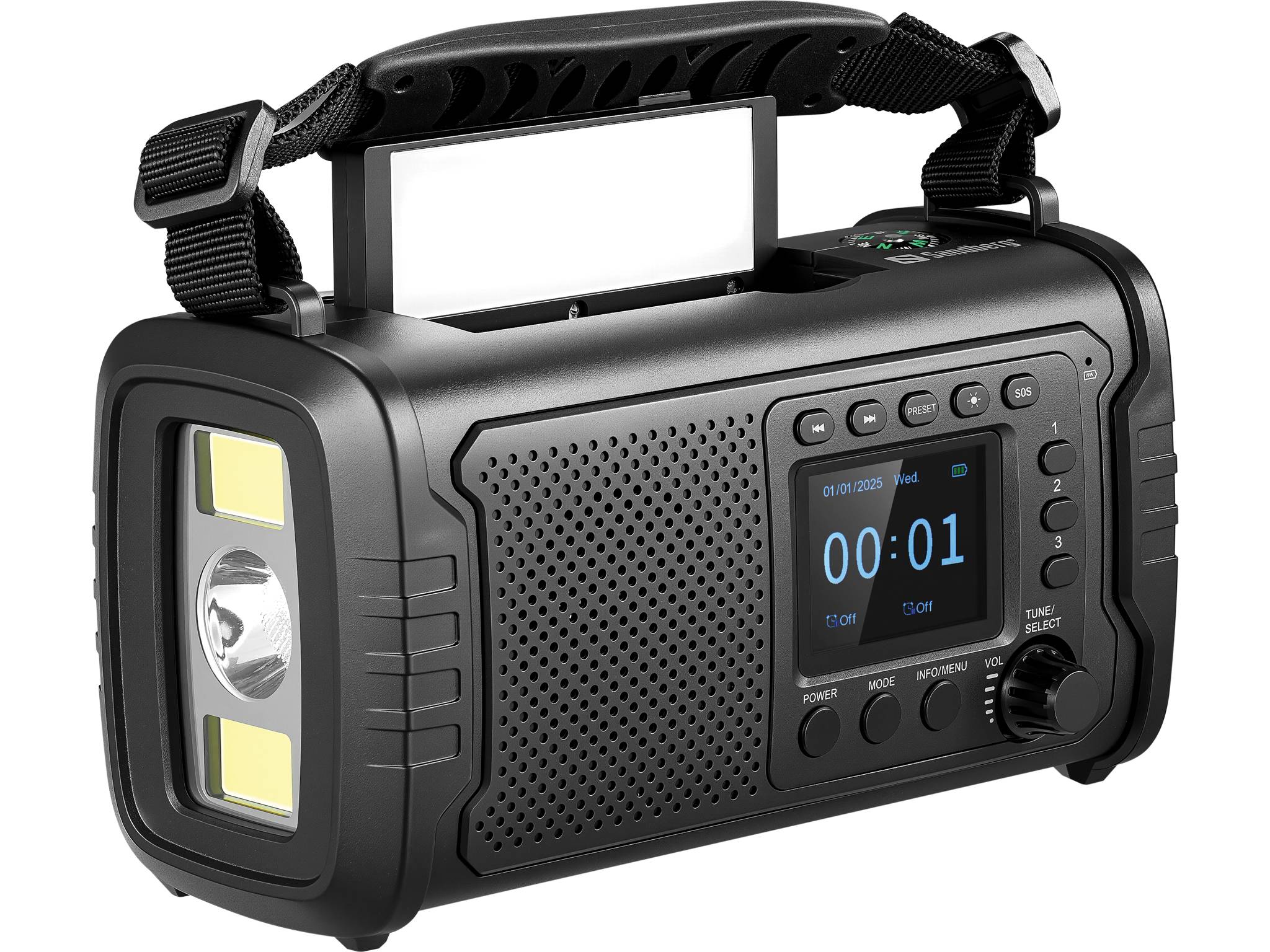 Sandberg 421-38, Tragbar, Analog & Digital, DAB+, FM, 87,5 - 108 MHz, 174 - 240 MHz, 3 W