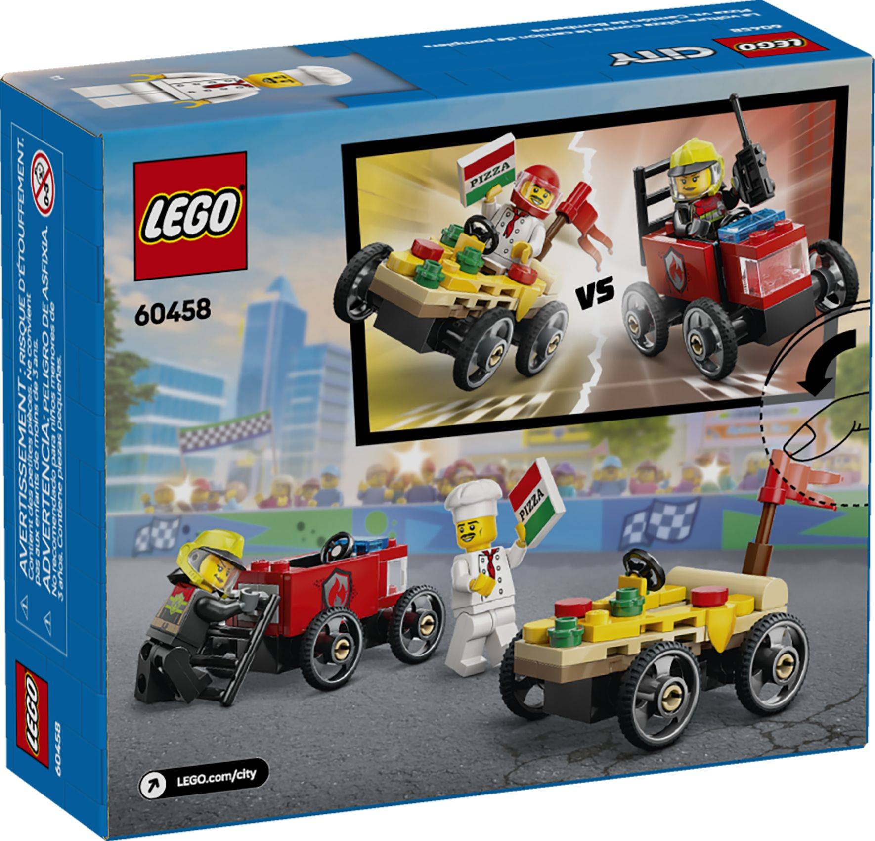 LEGO® City 60458 Pizzalieferwagen vs. Löschauto