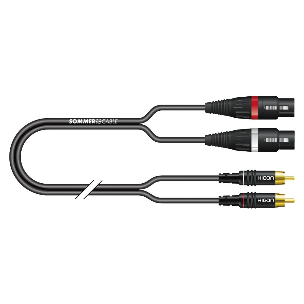 Y-Patch / Adapterkabel SC-Onyx, 1 x 0,25 mm² | XLR / Cinch, NEUTRIK®