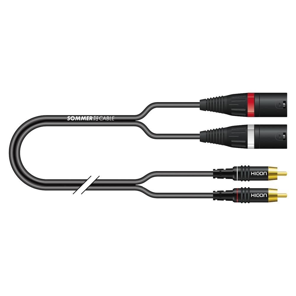 Y-Patch / Adapterkabel SC-Onyx, 1 x 0,25 mm² | XLR / Cinch, NEUTRIK®