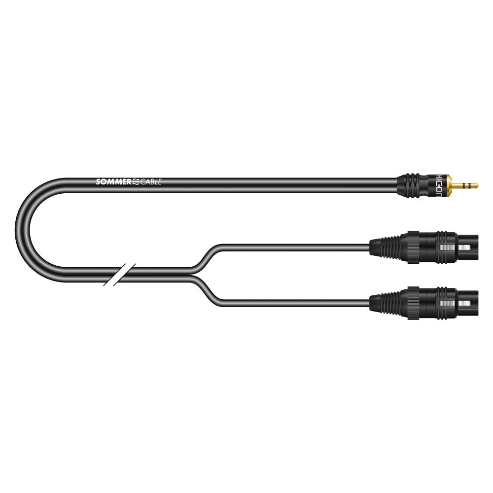 Stereo-Splitkabel SC-Onyx, 1 x 0,25 mm² | XLR / Miniklinke, HICON