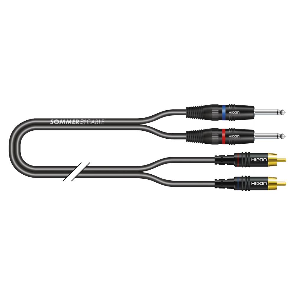 Stereo-Splitkabel SC-Onyx, 1 x 0,25 mm² | Klinke / Cinch, HICON