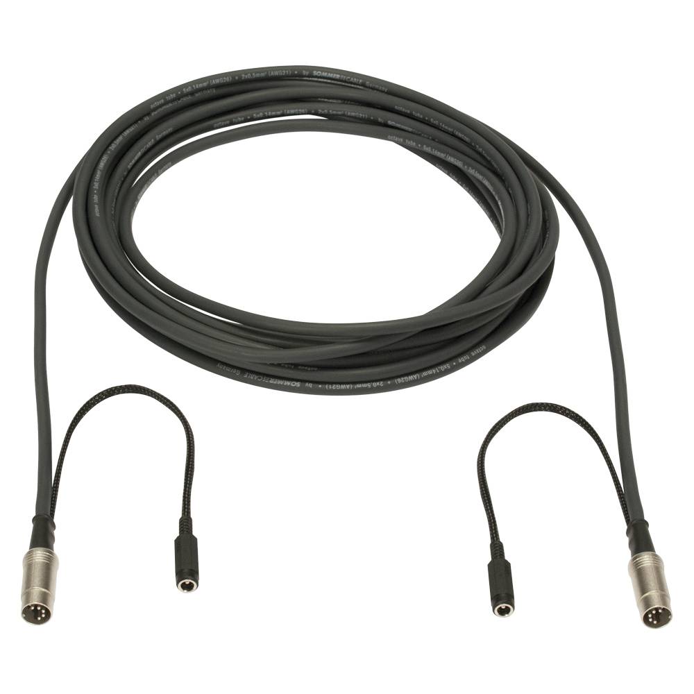 MIDI + Power-Kabel SC-Octave Tube, 5 x 0,14 mm² | DIN + Netzgerätestecker / DIN + Netzgerätebuchse, NEUTRIK®
