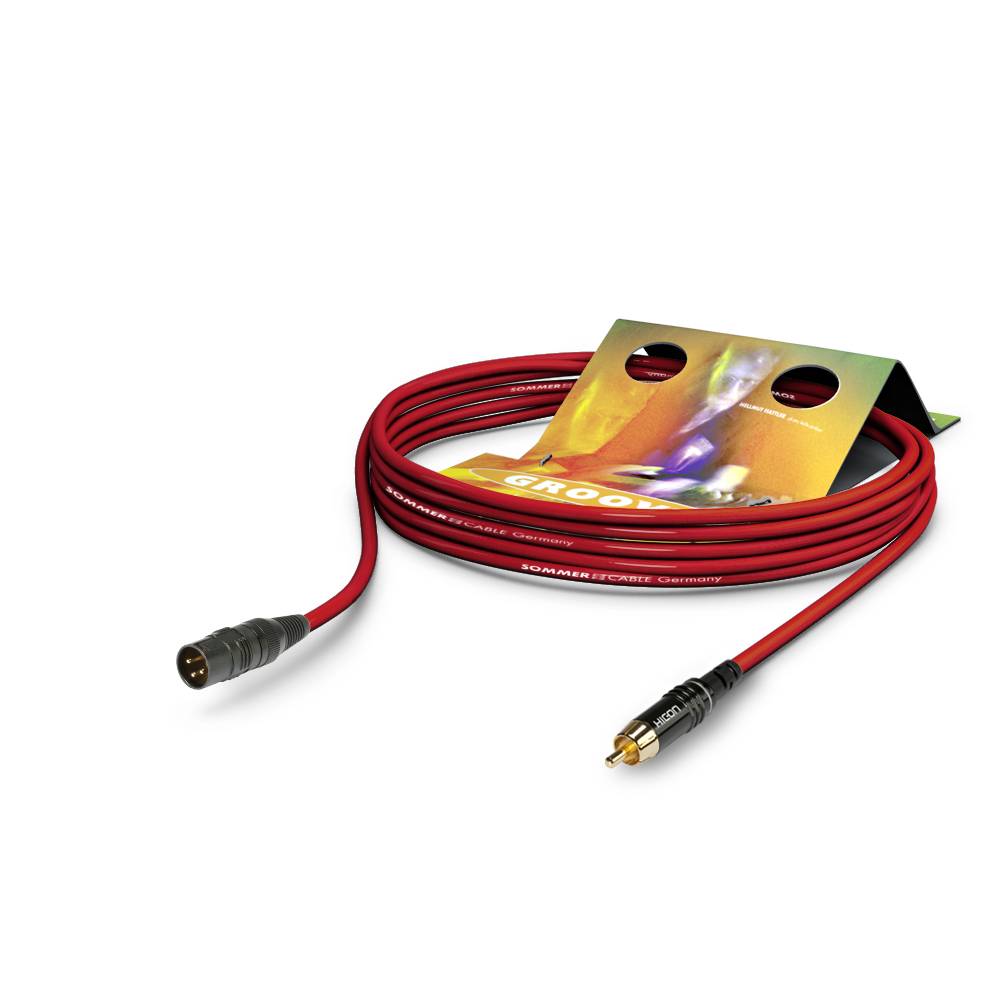 Patchkabel Tricone® MKII, 1 x 0,22 mm² | XLR / Cinch, HICON