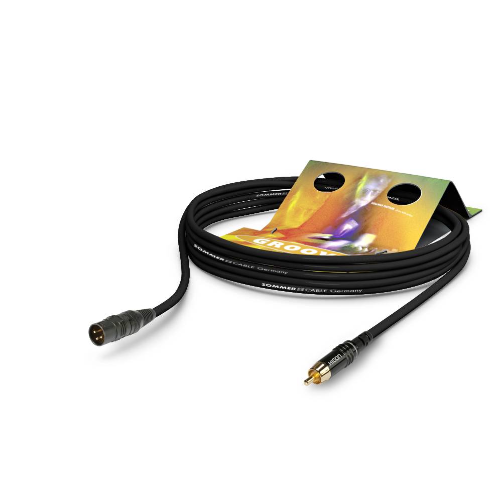 Patchkabel Tricone® MKII, 1 x 0,22 mm² | XLR / Cinch, HICON