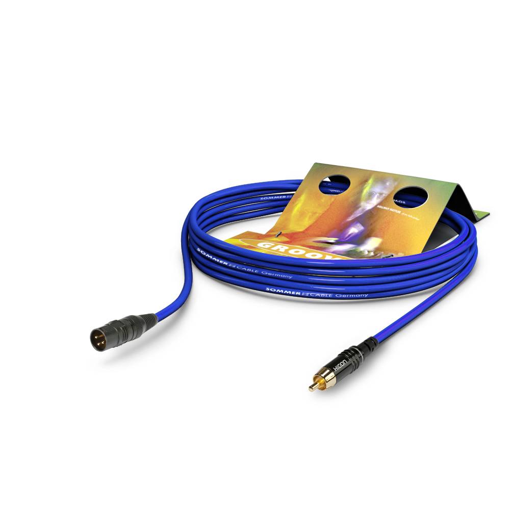 Patchkabel Tricone® MKII, 1 x 0,22 mm² | XLR / Cinch, HICON