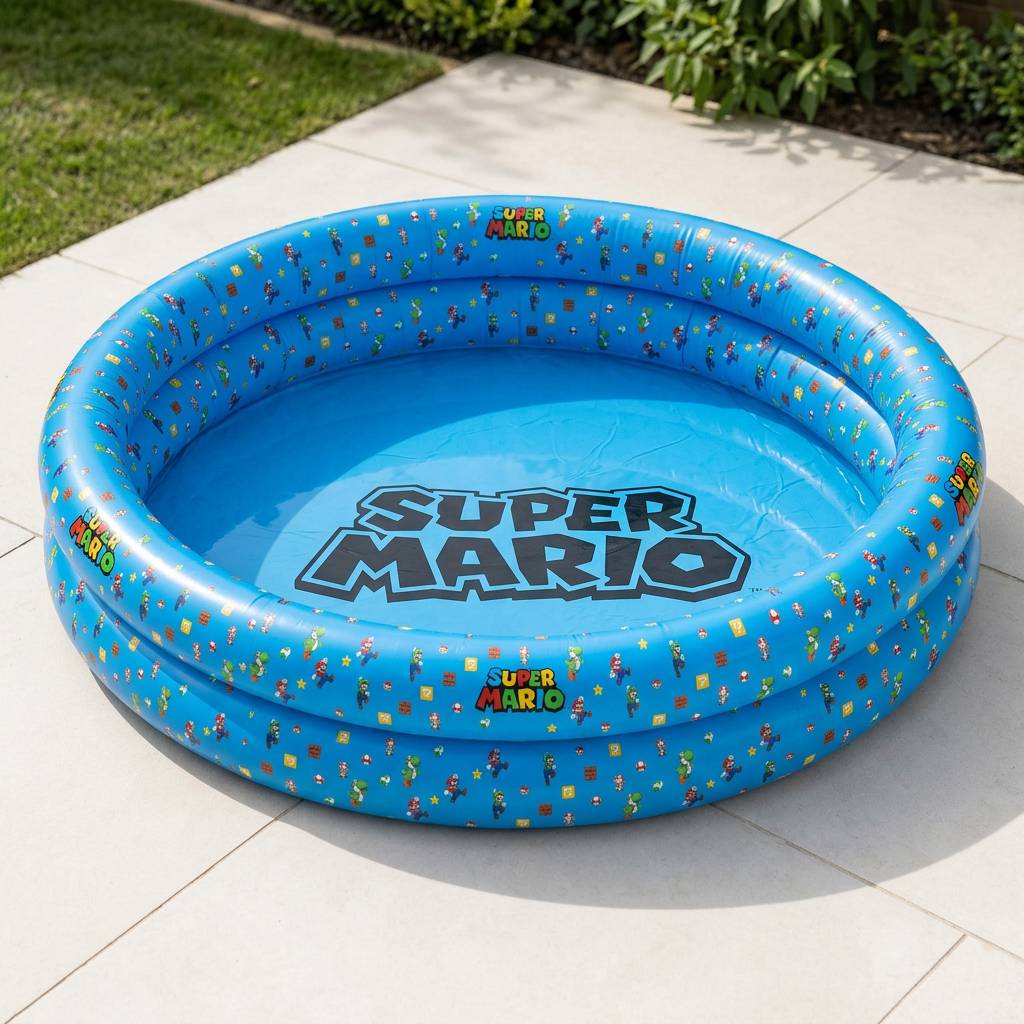Planschbecken Super Mario 150cm Pool Kinder Garten 2-Ring Happy People Becken