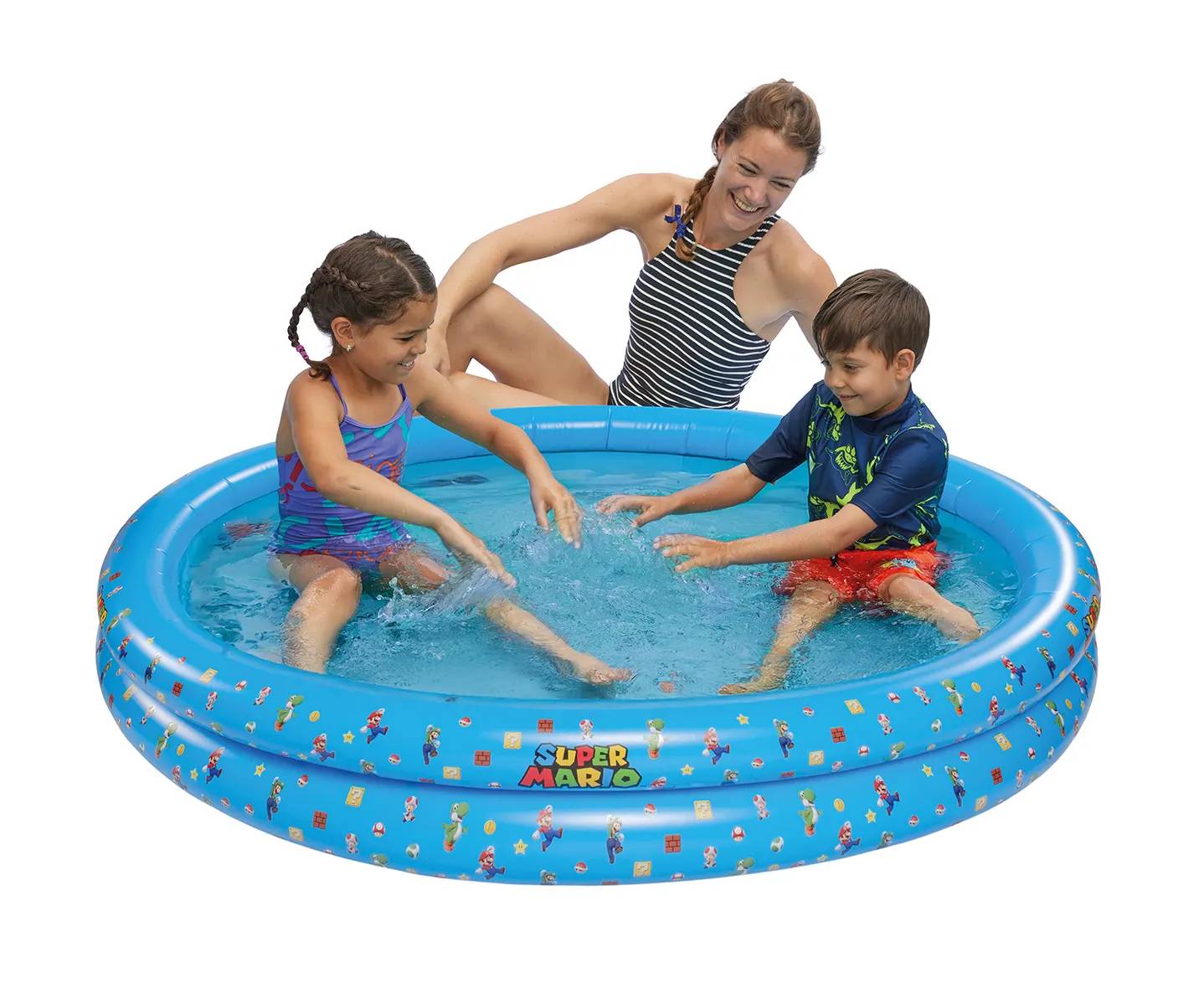 Planschbecken Super Mario 150cm Pool Kinder Garten 2-Ring Happy People Becken