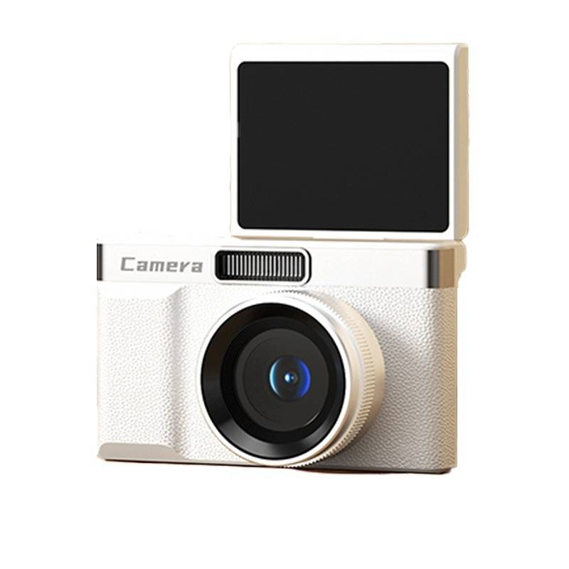 Retro-Digitalkamera mit hochauflösender Dual-Linse, 5x optischem Zoom und 2,4" LCD-Bildschirm White