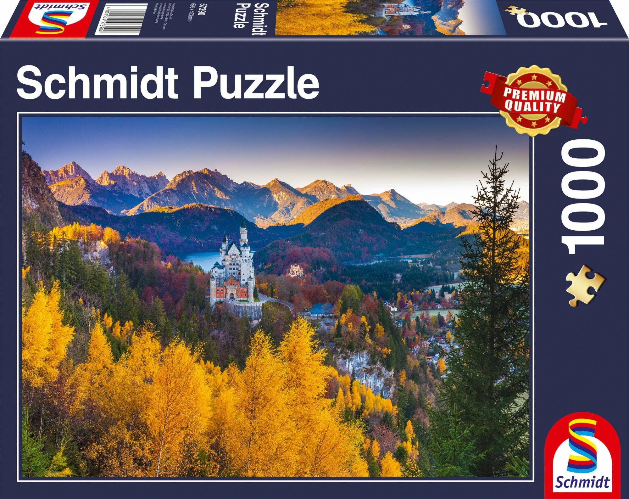 Schmidt Spiele Puzzle 1000 herbs Teile l. Neuschwans Teile ein