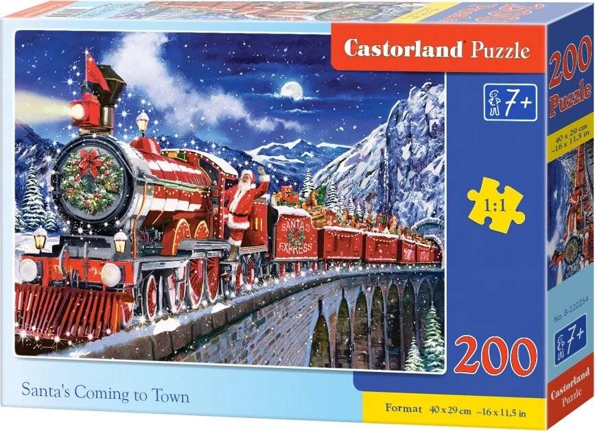 Puzzle da 200 Pezzi - Babbo Natale Sta Arrivando in Città