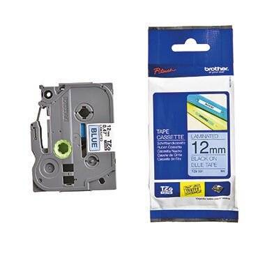Brother Schriftbandkassette Brother 12mm schwarz/blau TZE531