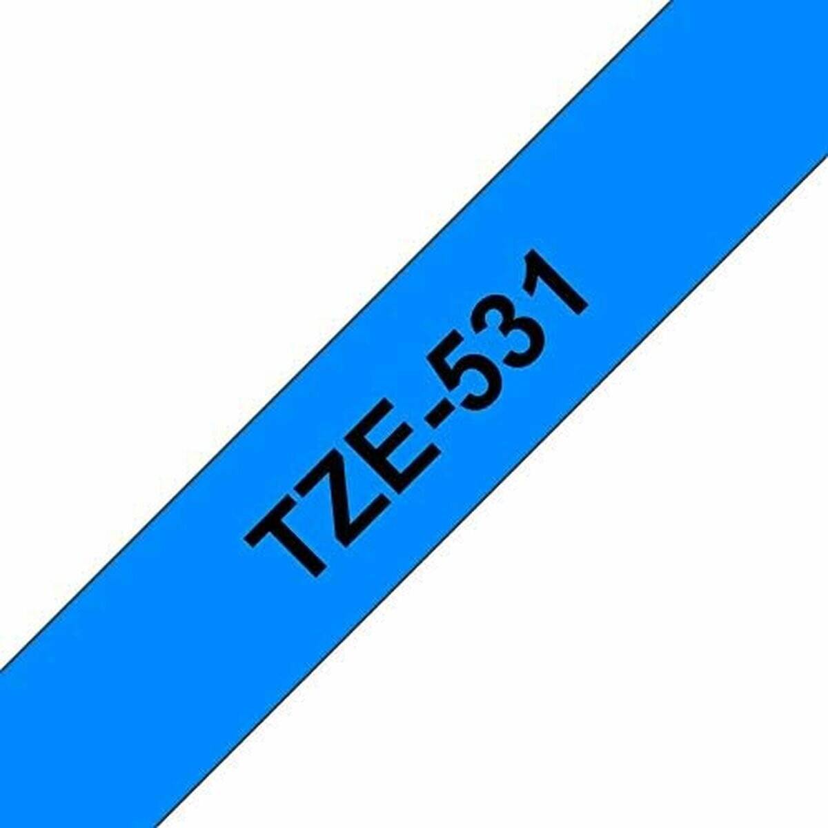Brother Schriftbandkassette Brother 12mm schwarz/blau TZE531