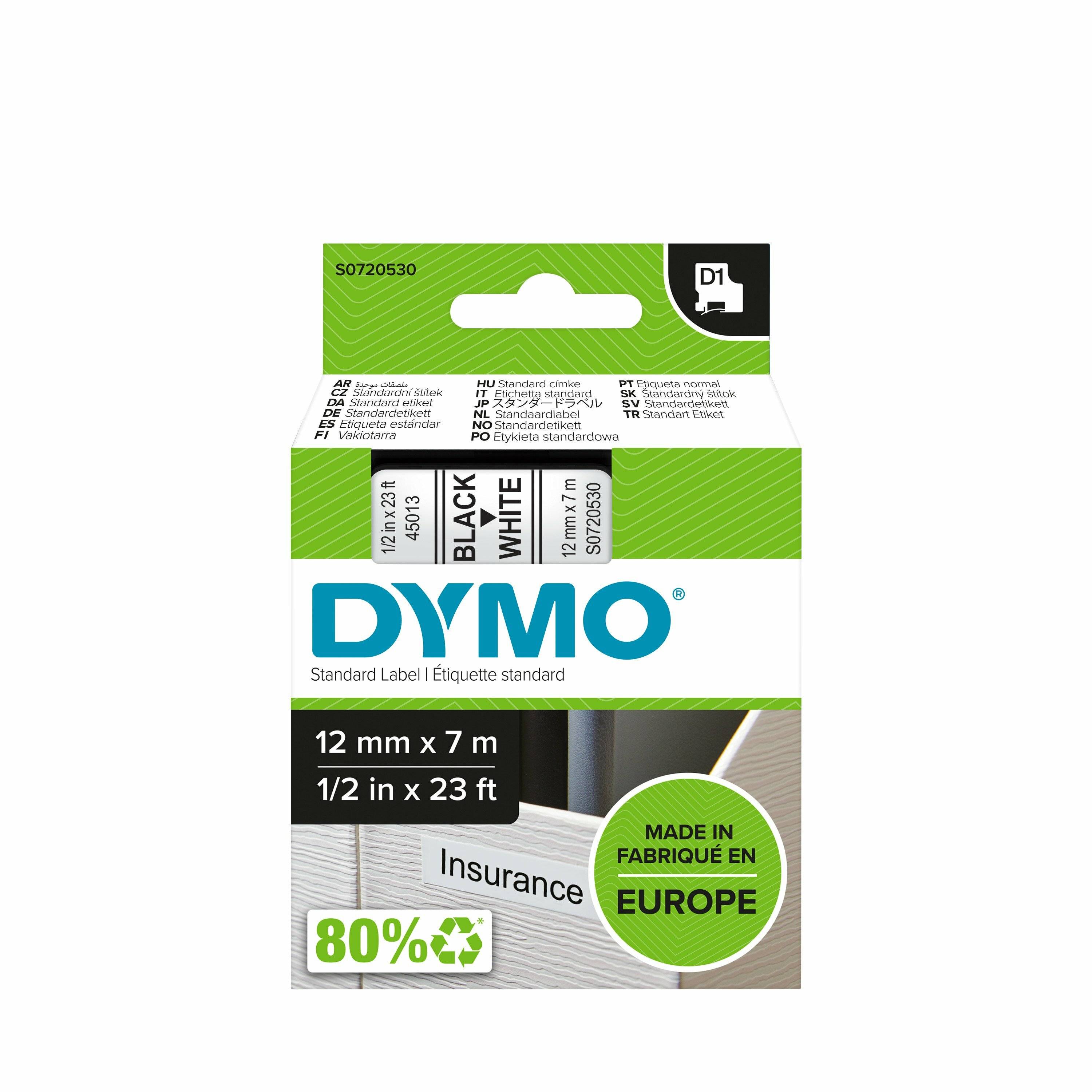 Dymo Dymo Schriftband 45013 Black White (S0720530)