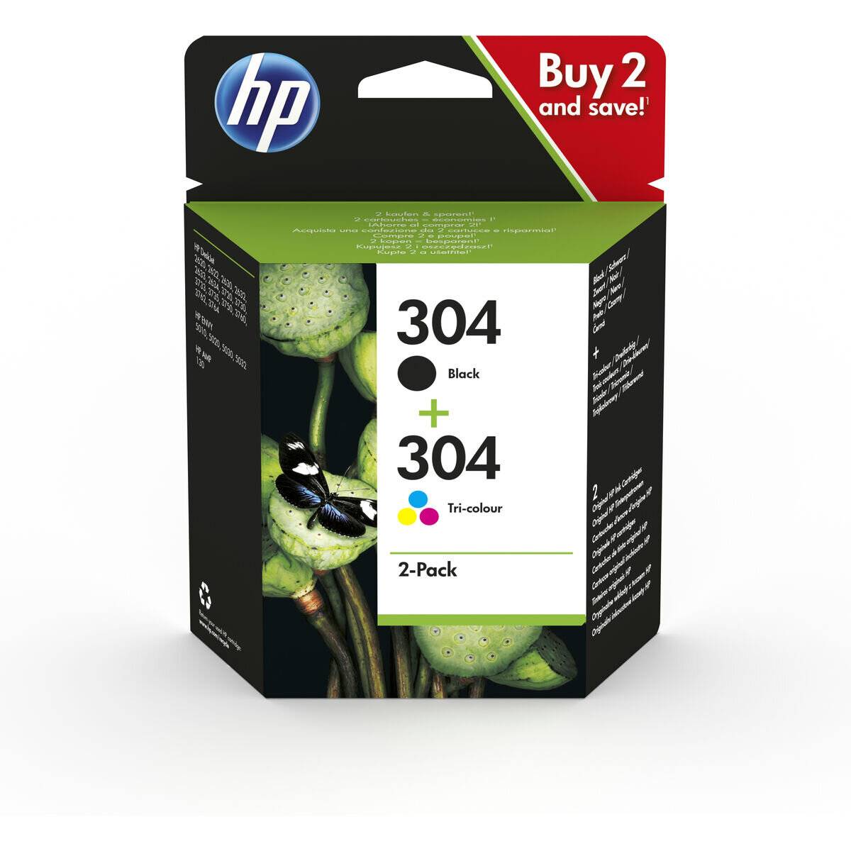 HP HP Ink No 304 HP304 HP 304 Black Schwarz + 304 Color (3JB05AE)