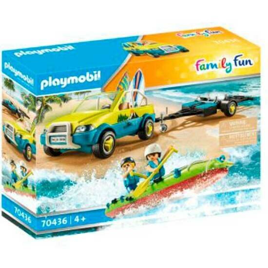 PLAYMOBIL Family Fun Strandauto mit Kanuanhänger (70436)