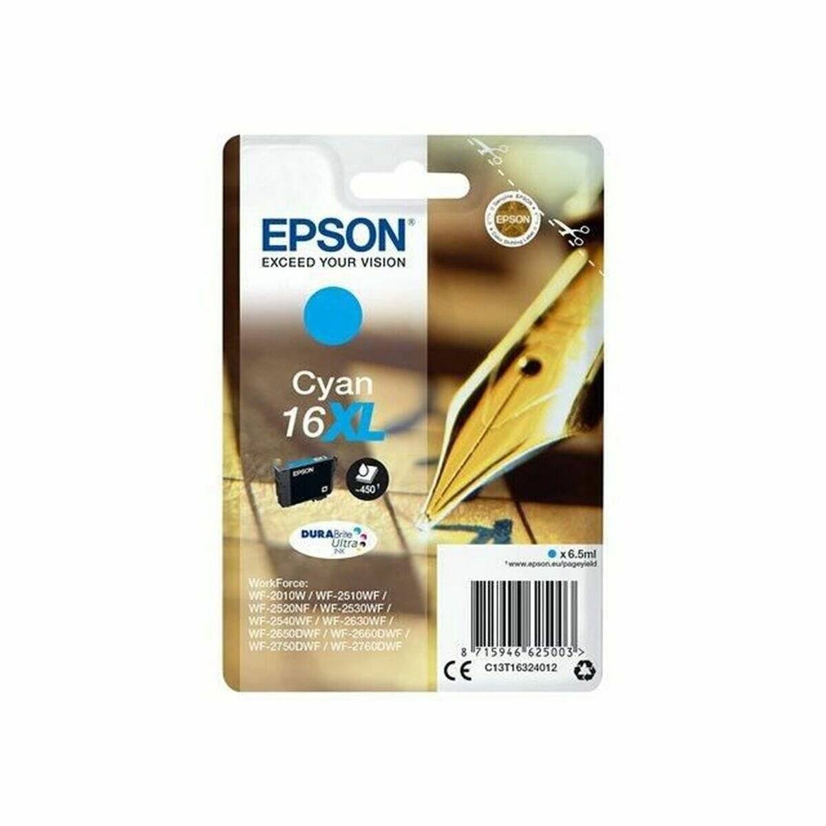 Epson Epson Ink No 16XL Epson16XL Epson 16XL Cyan HC (C13T16324012)