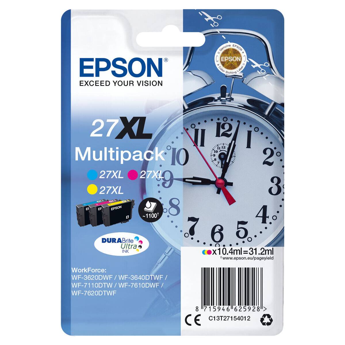 Epson Ink No 27 Epson27 Epson 27 XL Multipack (C13T27154012)