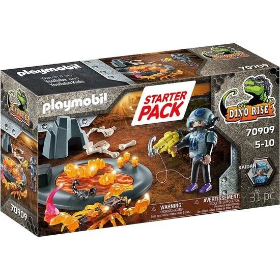 PLAYMOBIL 70909 Dino Rise Starter Pack Kampf gegen den Feuerskorpion