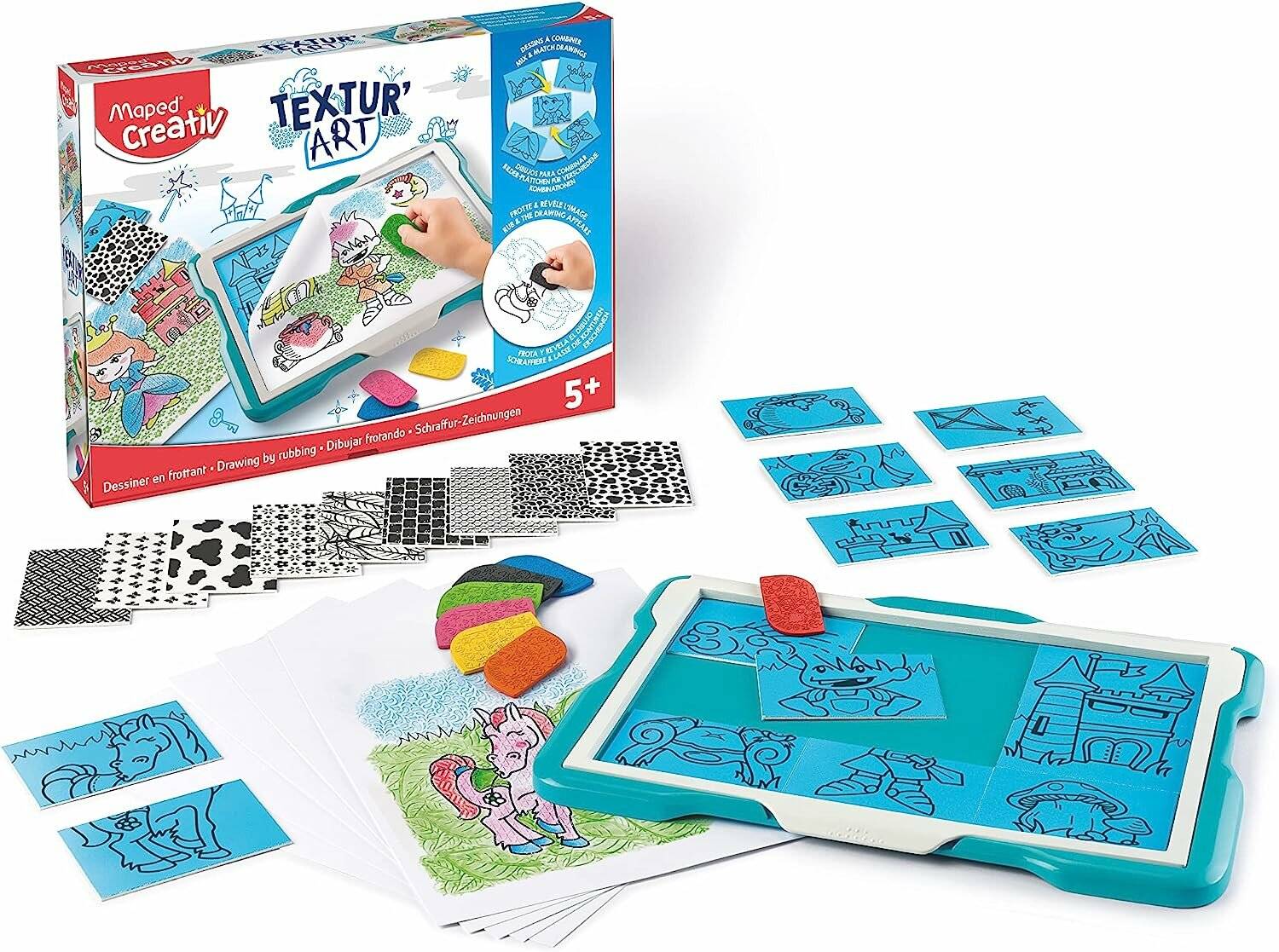 Maped Creativ Texture Art Kit With Drawing Table Assorted , 907038